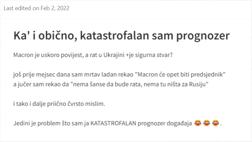 Hoću li biti prognozer klase 0-od-5? 🙄