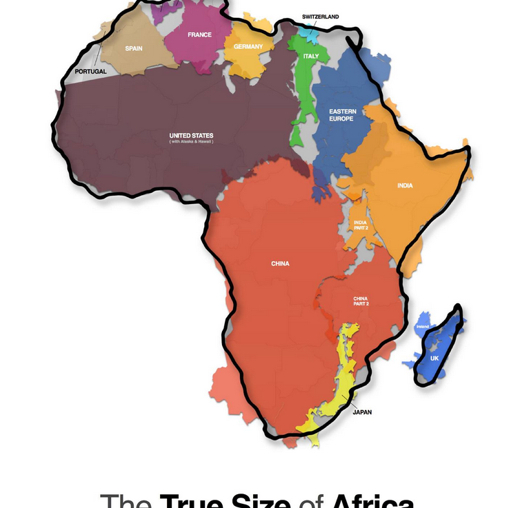 Koliko je velika Afrika? Veeelika!