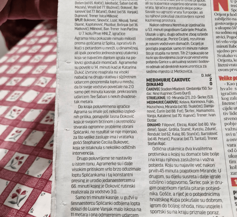 Moje prvo izvješće za Sportske novosti&nbsp;😎💪