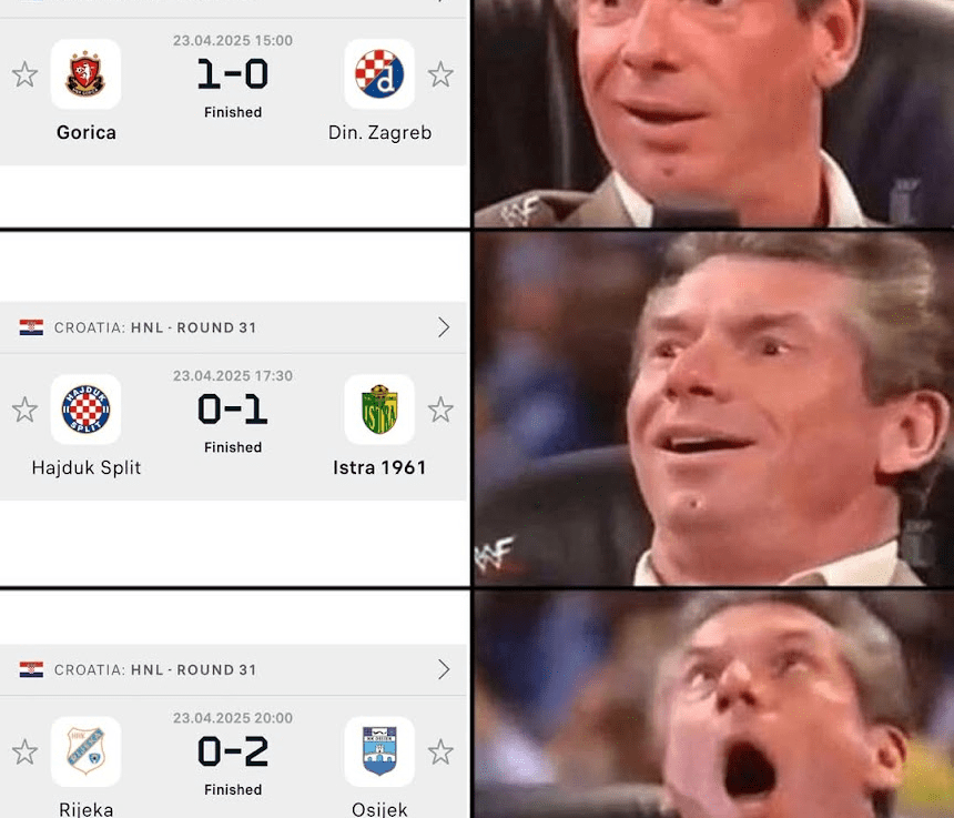 Savršen komentar 31. kola HNL-a 😂😂😂