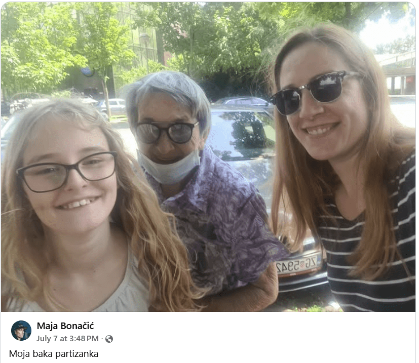 Respekt za baku partizanku&nbsp;❤️❤️❤️